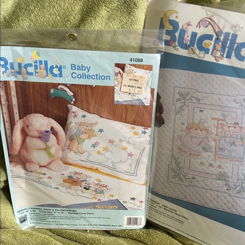 NWTMIP Bucilla Crib Cover Quilt KIT Baby Infant 